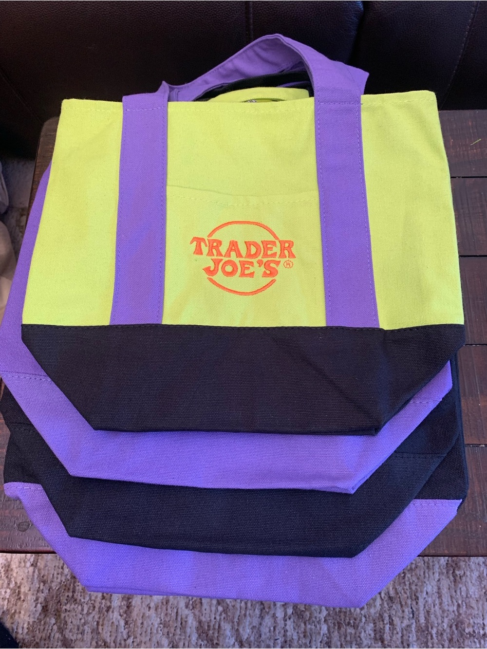 Trader Joe’s newly released Halloween canvas mini totes. Set of 4. New w/tags.